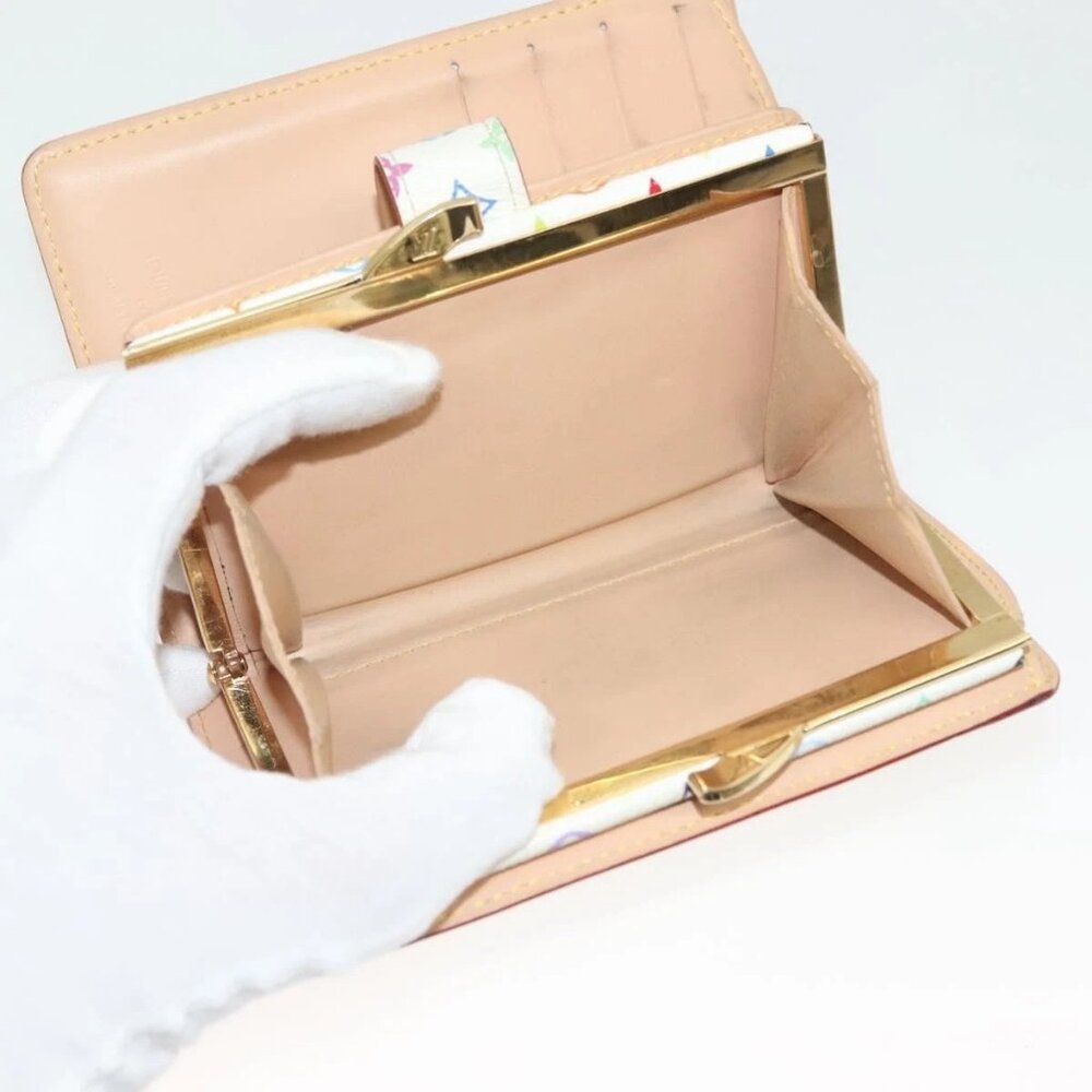 LOUIS VUITTON Multicolor Portefeuille Viennois Wallet White M92987 Auth 130787 - Picture 10 of 16